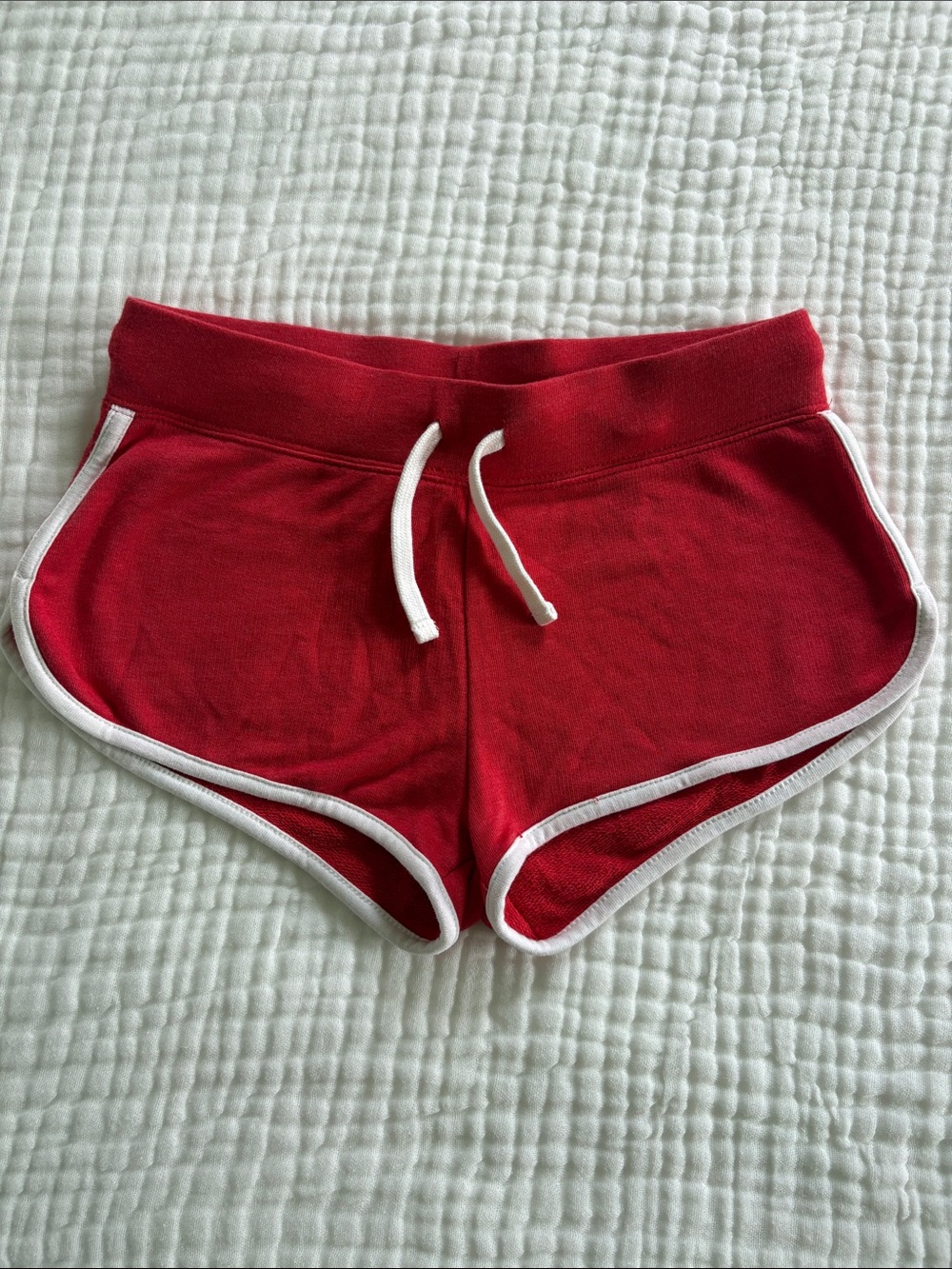 H&M Red Athletic Shorts with White Trim